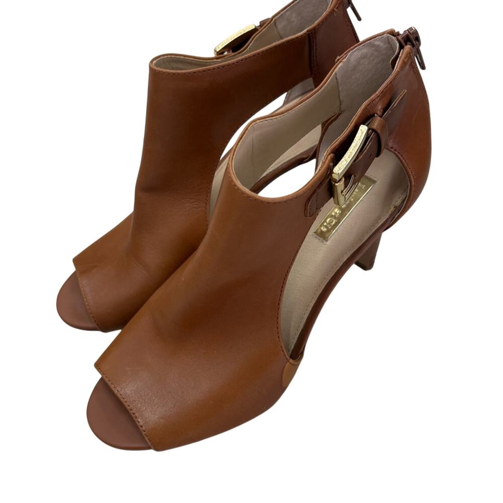 Louise et Cie Olivia leather peep-toe booties size 9
